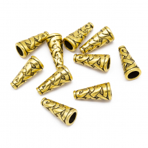 Конус Шапочки для Бусин, Металеві, Античне Золото, 8х18мм, Отвір 1мм, (2WB29173)