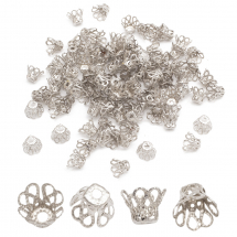 Stożkowe Nakładki na Koraliki, Żelazne, Platyna, 8х6mm, 100 szt (2WB29180)