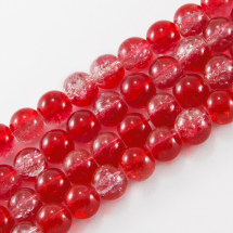 Koraliki Crackle, Szkło 4mm 200szt/80cm/sznur (2WB31238)