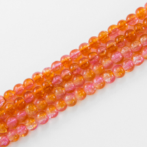 Koraliki Crackle, Szkło 4mm 200szt/80cm/sznur (2WB31249)