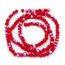 Koraliki Szklane Galwanizacja Fasetowane 3x2mm 150szt/30cm/sznur (2WB31059)