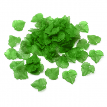 Підвіски Кулони Акрилові Лист Прозорі Матові, Зелений, 24х22.5х3мм, Отвір 1мм, близько 48шт/25г, (2WB30484)