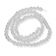 Koraliki Szklane Fasetowany 4x4mm 100szt/40cm/sznur (2WB30914)