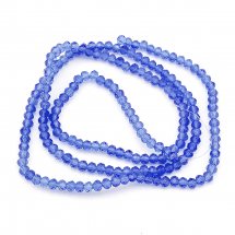 Koraliki Szklane Fasetowany, 3x2mm 180szt/42cm/sznur (2WB30963)