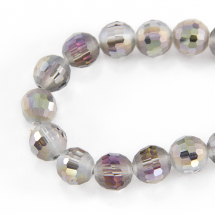 Koraliki Szklane Tęczowe Galwanizacja Fasetowane, 6.5mm 72szt/70cm/sznur (2WB31464)