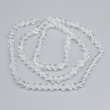 Koraliki Szklane Fasetowany, 6mm 100szt/60cm/sznur (2WB31480)