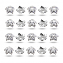 Nakładki na Koraliki Stop Metalowy 10x4mm Kolor:Srebrny 20szt/opakowanie (2WB30409)