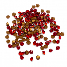 Dżety Cyrkonie Rivoli Szklane Stożkowe, Klasa A, Jasny Siam, 3.5mm, 144szt (2WB30571)