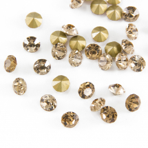 Dżety Cyrkonie Rivoli Szklane Stożkowe, Klasa A, Jasny Topaz, 6.2mm, 50szt (2WB30614)