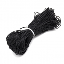 Sznurek Bawełnany Woskowany, do tworzenia Macrame, Czarny, 1mm, 60-65m/wiązka (5WB3383)