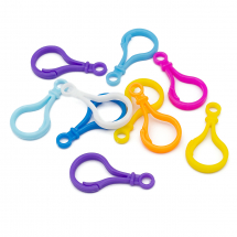 Zapięcie Karabinek Lobster na Kluczy, Plastik, Mix, 51x25x3mm, Otwór 6mm, 10szt/opakowanie (14WB5490)