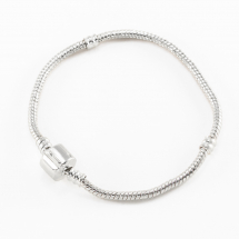 Baza do Bransoletek Modułowych, Mosiądz, Srebrny, 170x3mm, 1szt (14WB5411)