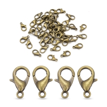 Zapięcie Karabińczyk-Lobster, Stop Metalu, Bronze, 12x6mm, 50szt (14WB5179)