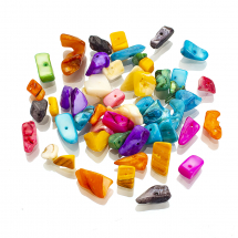 Намистини Річковий Перламутр Крихта, Мікс, 8-17x5-7x4-6мм, Отвір 1мм, близько 64шт/50г, (14WB6191)