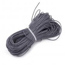 Шнур Вощений Бавовняний для плетіння, Макраме та біжутерії, Темно-сірий, 1.5мм, близько 60-65м/зв'язка, (14WB5734)