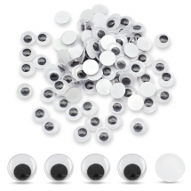 Oczy Żywe do Scrapbookingu i Zabawek, Plastikowe, Czarny, 8x3mm, 100 szt (14WB5853)