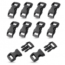 Zapięcie Fastex, Akrylowy, do Bransoletek i Rękodzieła, Czarny, 29x15x6mm, 10szt (14WB6289)