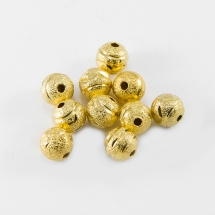 Koraliki Diamentowany Mosiądz 8mm Kolor: Złoto 10szt (14WB7481)