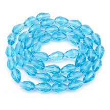 Koraliki Szklane Fasetowany 15x10mm 50szt/79cm/sznur (14WB6958)