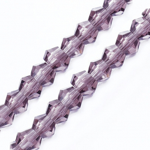 Koraliki Imitacja Austriackiego Kryształu Szklany Bicone Fasetowany, 4x4mm 110szt/42cm/sznur (14WB6909)