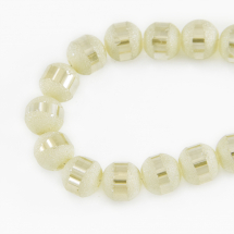 Намистини Скло з гальваніки, Круглі, Колір: Блідо-желлтий, Діаметр 4 ~ 4.5мм, Отвір 1мм, близько 100шт / 45см / нитка, (14WB6995)