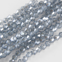 Koraliki Szklane Galwanizacja Fasetowane 3x3mm 136szt/42cm/sznur (14WB7044)