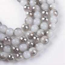 Koraliki Szklane Galwanizacja 5.5x6-6.5mm 132szt/74cm/sznur (14WB6987)