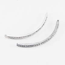 Zawieszka Łącznik Metaliczny Stop i Cyrkonie 47x3x3.5mm Otwór 2mm Kolor: Srebrny 1szt (14WB8496)