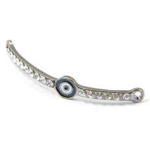 Zawieszka Łącznik Stop Metaliczny i Kryształ Górski Klasy A i Emalia 49x7x2,5mm Otwór 2mm Kolor: brąz 1szt (14WB8499)