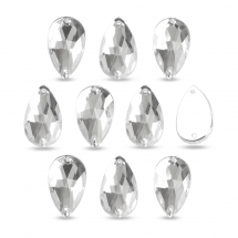 Dżety do Przyszycia Akryl Bezbarwny 16x10x4mm 10szt (14WB8626)