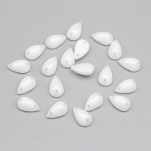 Dżety do Przyszycia Akryl 10x6x4mm Kolor: Biały Dym 20szt (14WB8630)