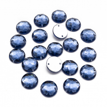 Dżety do Przyszycia Akryl 12x4mm Kolor: Szary-Błękitny 20szt (14WB8642)