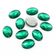 Dżety do Przyszycia Akryl 18x13x5mm Kolor: Morska Fala 10szt (14WB8650)