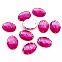 Dżety do Przyszycia Akryl 18x13x5mm Kolor: Różowy 10szt (14WB8652)