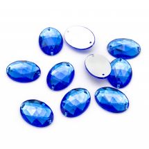 Dżety do Przyszycia Akryl 18x13x5mm Kolor: Niebieski 10szt (14WB8653)