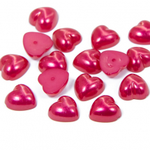 Kaboszony Akrylowe Imitacja Pereł 10.5x10.5x5mm Kolor: Czerwony 50szt (14WB9390)