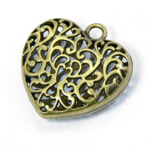 Zawieszka Stop Metalowy 51x50x17mm Otwór 5mm Kolor: Bronze 1szt (14WB8681)