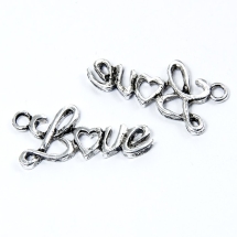 Zawieszka Stop Metalowy 13x25x2mm Otwór 2mm Kolor: Antyczne Srebro 4szt (14WB8721)