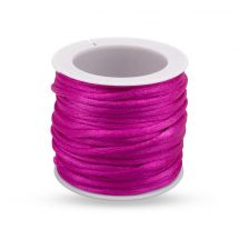 Sznurek Nylonowy Pleciony 2mm Kolor: Różowy około 10m/szpula (14WB9852)