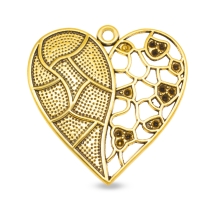 Zawieszka Stop Metalowy 47x46x5mm Otwór 3mm Kolor: Antyczne Złoto 1szt (14WB8864)