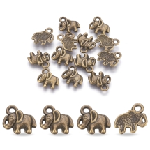 Zawieszka Stop Metalowy 11x11x2mm Otwór 2.5mm Kolor: Bronze 20szt (14WB8948)