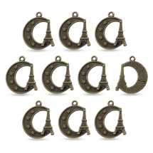 Zawieszka Stop Metalowy 22x18x2mm Otwór 2mm Kolor: Bronze 10szt (14WB8703)