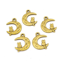 Zawieszka Stop Metalowy 21x17mm Kolor: Bronze 5szt (14WB8704)