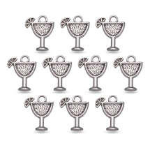 Zawieszka Stop Metalowy 17x14x2mm Otwór 1.5mm Kolor: Antyczne Srebro 10szt (14WB8735)