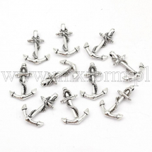 Zawieszka Stop Metalowy 28x19x5mm Otwór 2mm Kolor: Antyczne Srebro 10szt (14WB8787)