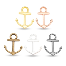 Zawieszka Stop Metalowy 19x14.5x1.5mm Otwór 3mm Kolor: Miks kolorów 5szt (14WB8793)