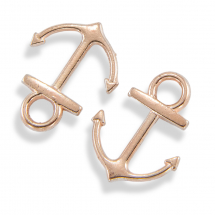 Zawieszka Stop Metalowy 19x14.5x1.5mm Otwór 3mm Kolor: Różowe Złoto 5szt (14WB8794)