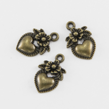 Zawieszka Stop Metalowy 16x10mm Kolor: Bronze 10szt (14WB8804)