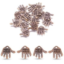 Zawieszka Stop Metalowy 13x12.5x1mm Otwór 1mm Kolor: Miedź 20szt (14WB8711)