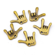 Zawieszka Stop Metalowy 28x26mm Otwór 1mm Kolor: Bronze 5szt (14WB8722)